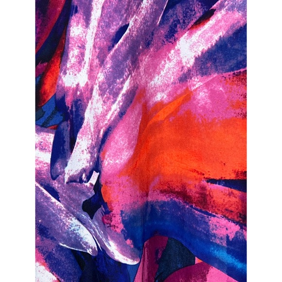 Glamour Multi Color Print Maxi Dress Size 10 Sleeveless - Picture 4 of 8